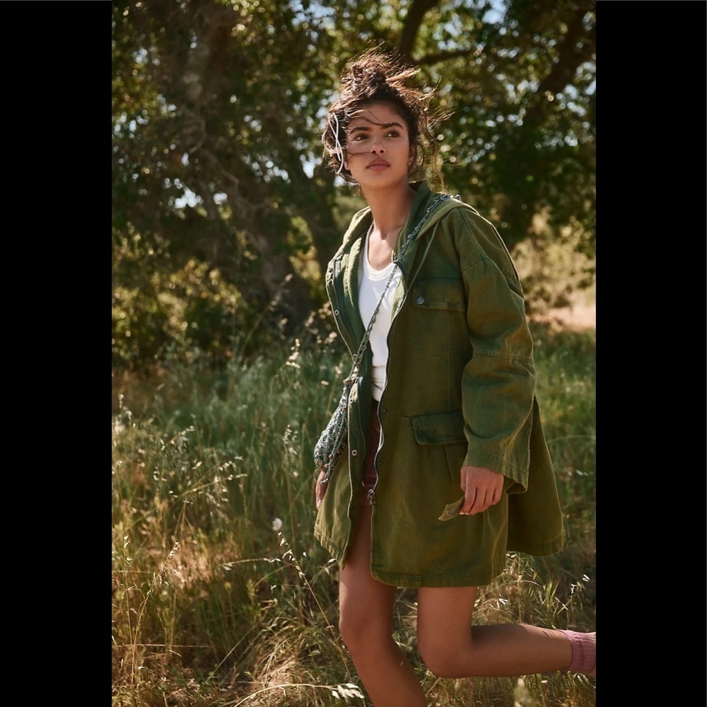 NWT Free People Nocturne Parka Camouflage size Small